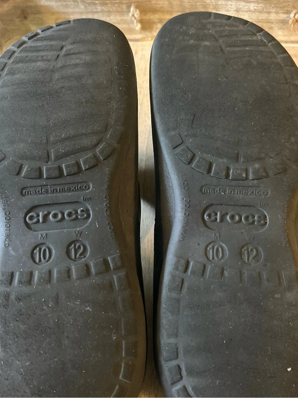 CROCS black slip-on sandals